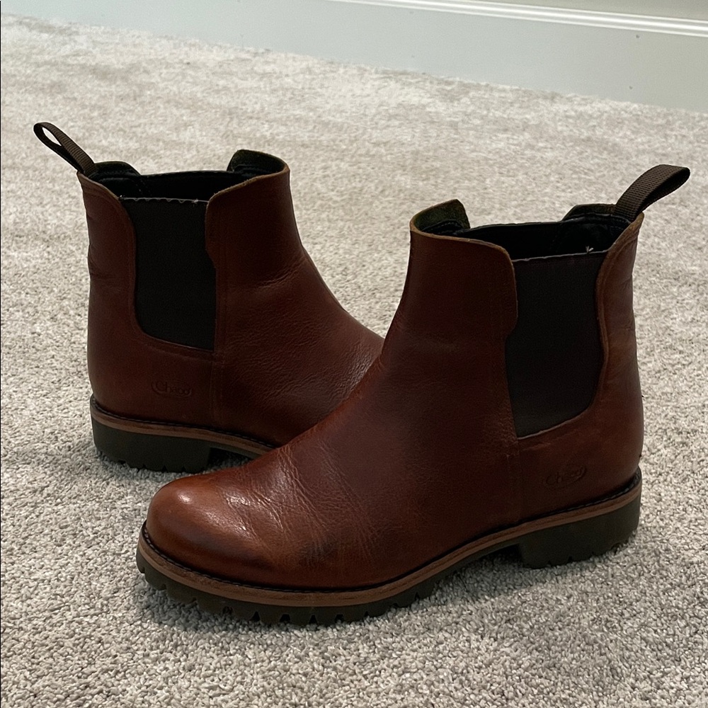Chaco Brown Leather Chelsea Boots